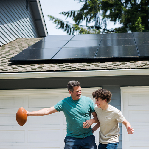 a person standing in front of a building